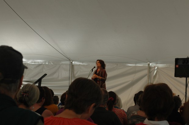 Laura Simms telling a story at the National Storytelling Festival (10.5.12, Jonesborough, TN) 