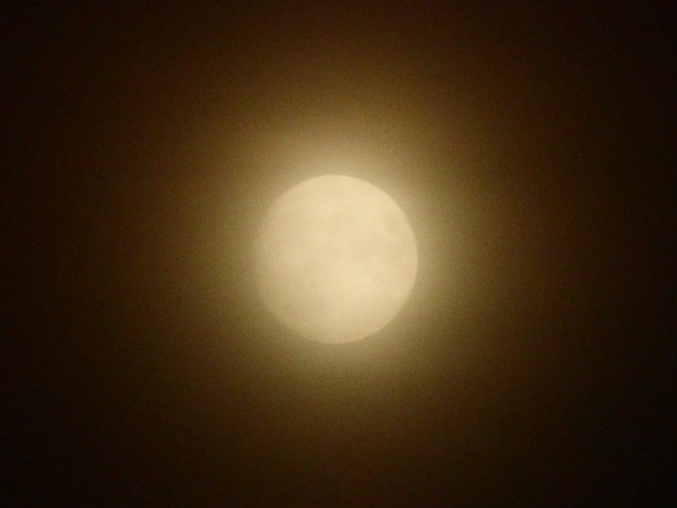 Waxing moon (5:21pm, 12.4.14, Anchorage, Ak)