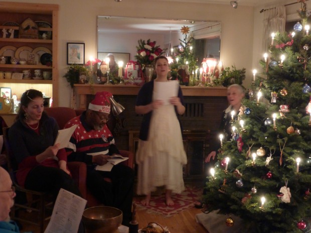 Caroling by the fire (12.24.14, Anchorage, Ak)