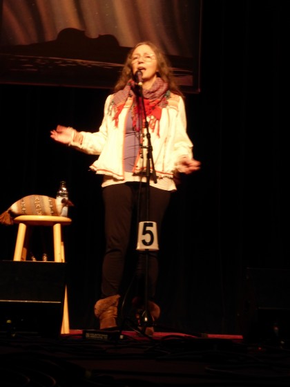 Telling "Frau Holle" at the Anchorage Folk Festival 1.18.15